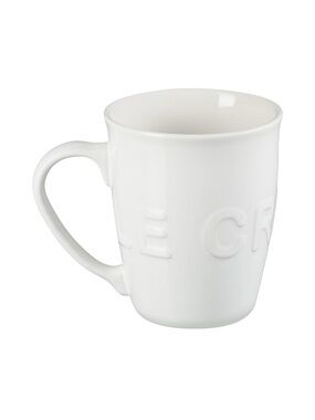 Le Creuset Stoneware 20 oz Extra-Large Logo Coffee Mug, White. 4 pack